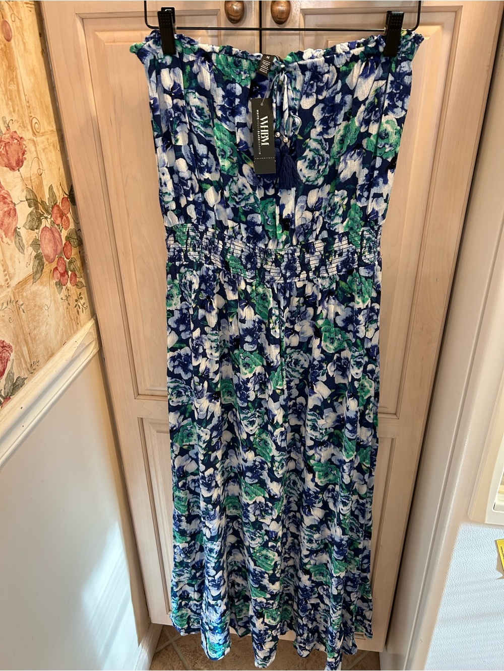 White House Black Market Strapless Maxi Coverup Dress Size M NWT